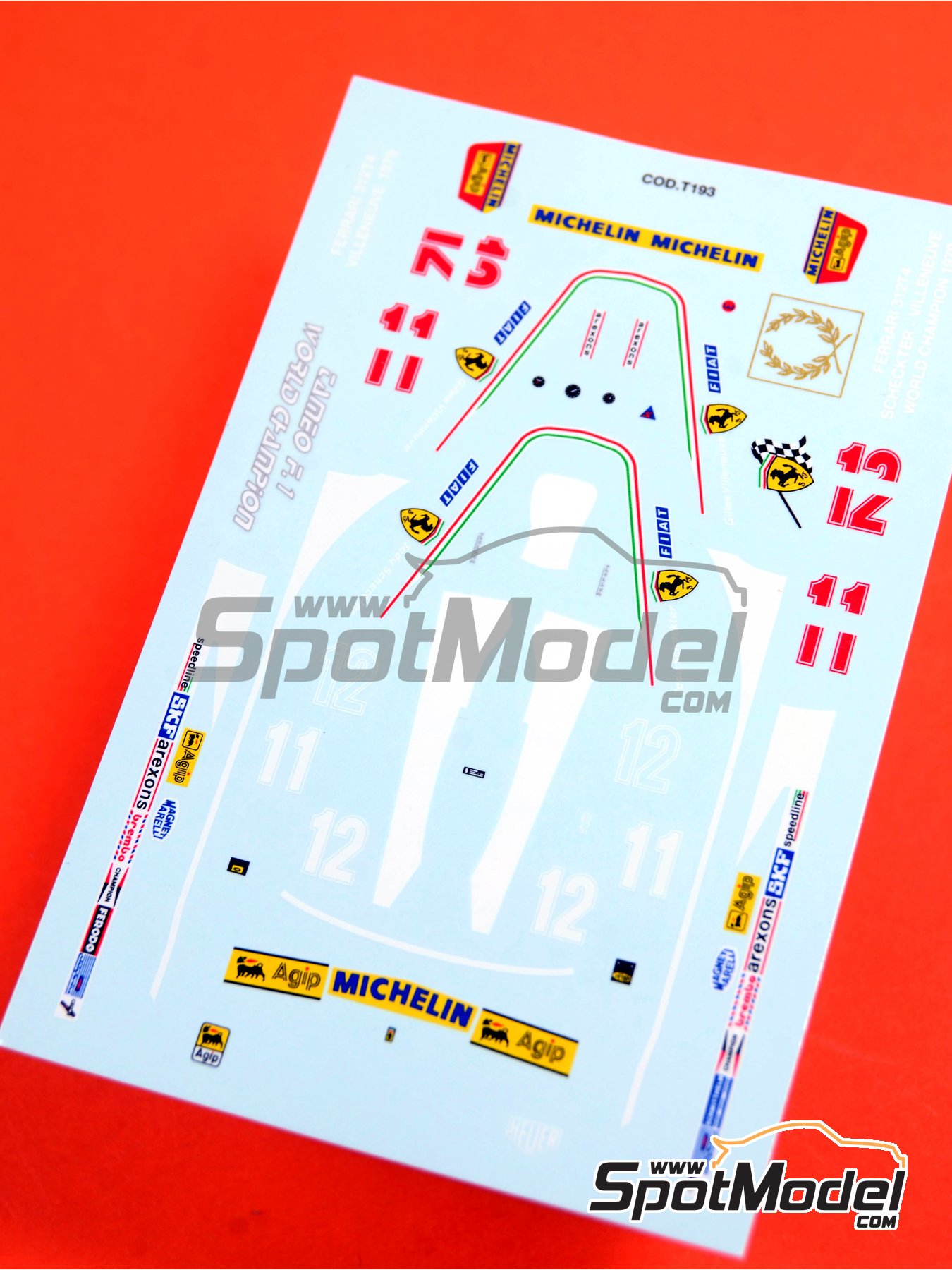 Tameo Kits DK-WCT079: Marking / livery 1/43 scale - Ferrari 312T4